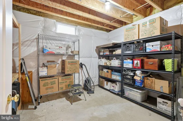 a view of storage and utility room
