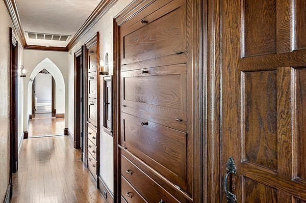 90 Holland Road Brookline, MA 02445 - Photo 27 of 35 a bathroom with a glass door shower and mirror