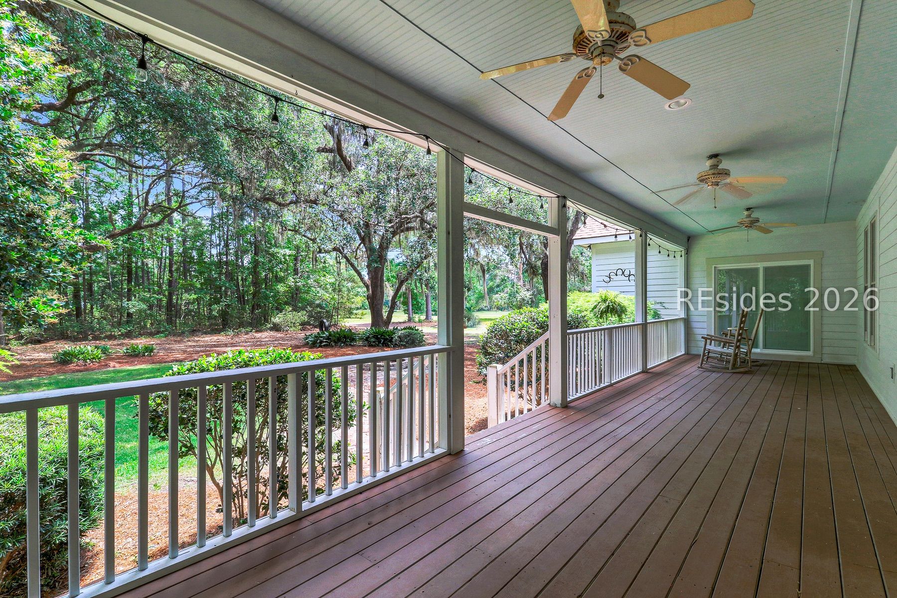 7724 Bees Creek Road Ridgeland, SC 29936 - Photo 37 of 82 Back Porch beautiful view of Live Oaks/fire pit