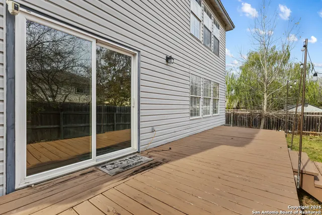 a house view with a backyard space