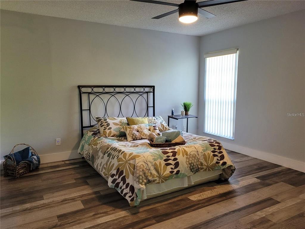 1801 East Lake Road South, Unit 15E Palm Harbor, FL 34685 - Photo 8 of 24 a bedroom with a bed and window