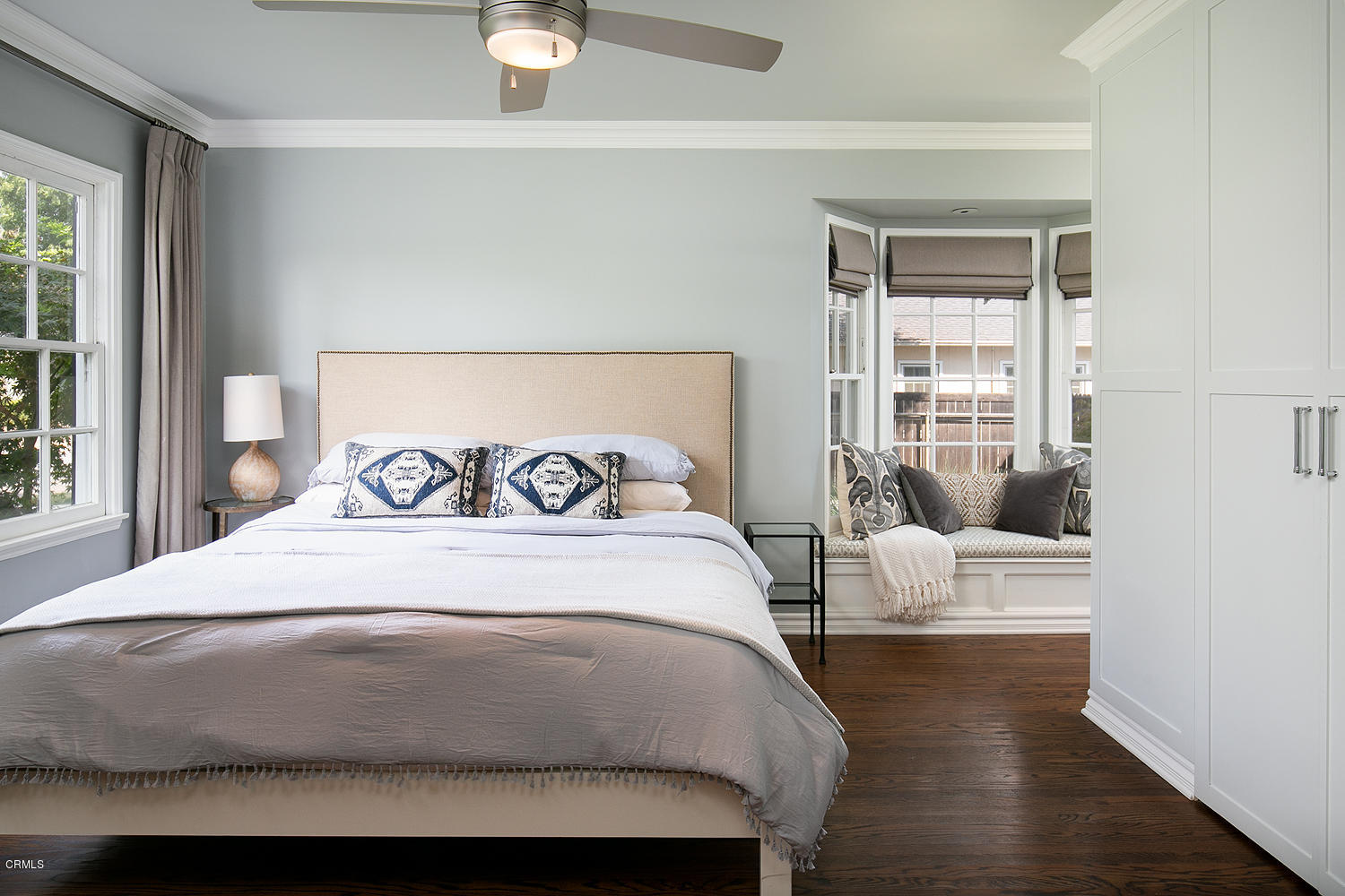 2286 Galbreth Road Pasadena, CA 91104 - Photo 14 of 25 a bedroom with a bed and wooden floor