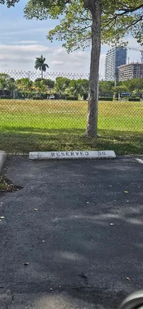 a view of a yard with an outdoor space
