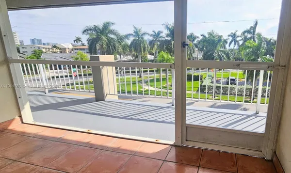 a balcony view with a outdoor space