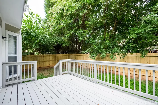 a view of deck with wooden floor and fence
