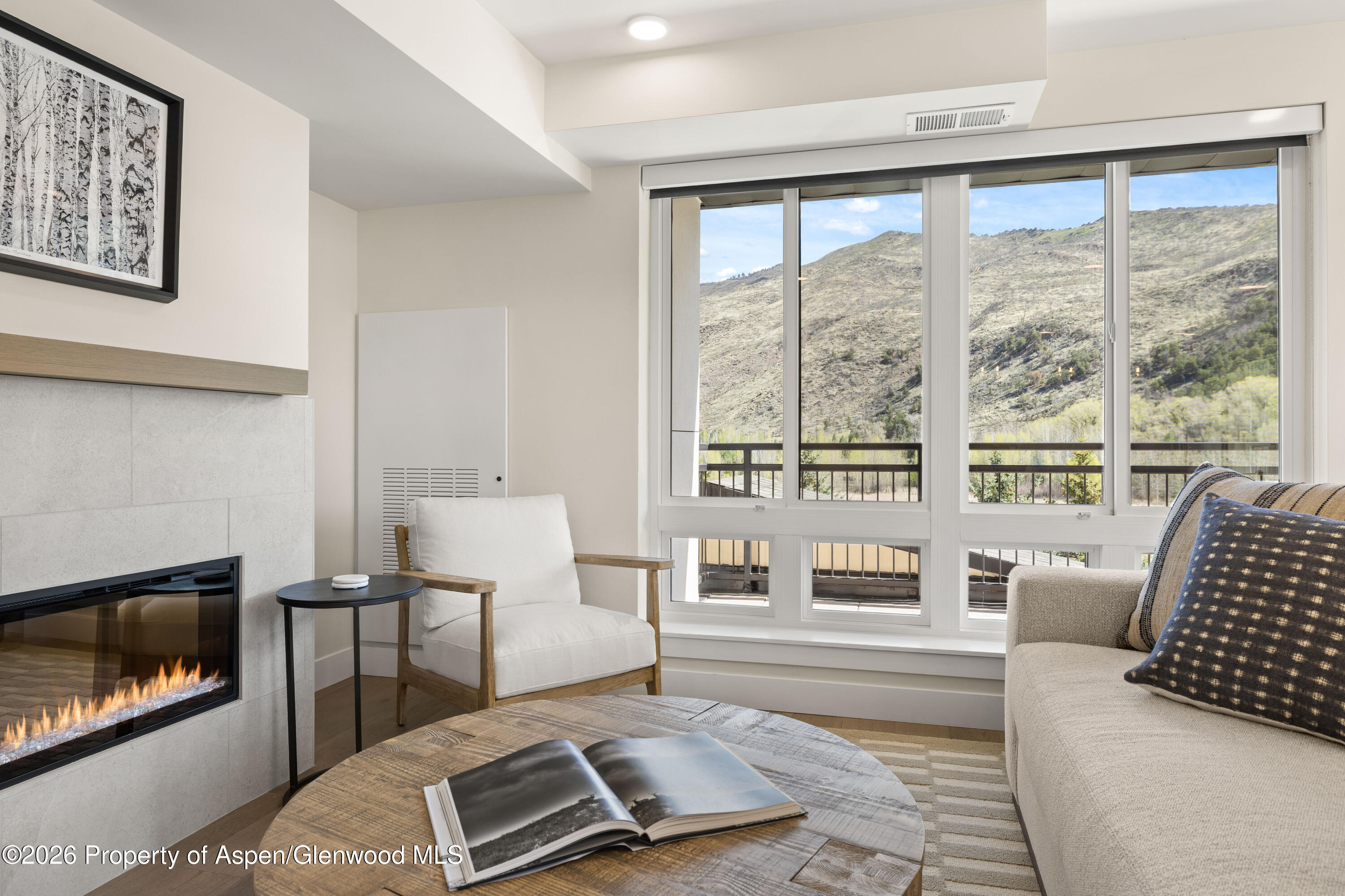 85 Kodiak Drive, Unit 304 Basalt, CO 81621 - Photo 4 of 21 a living room with furniture and a floor to ceiling window
