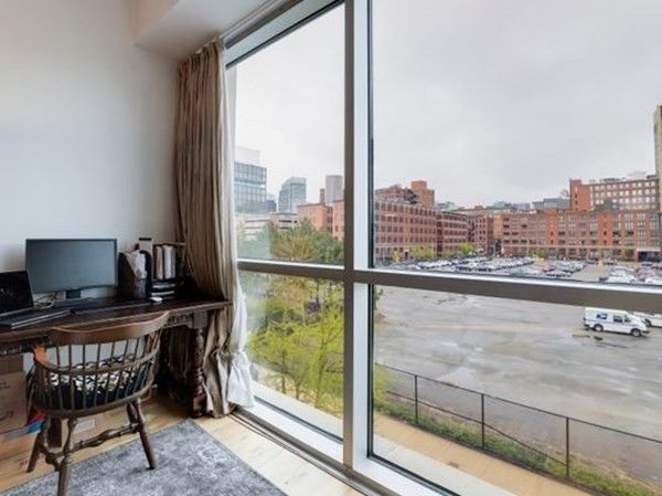 a view of a building and a street