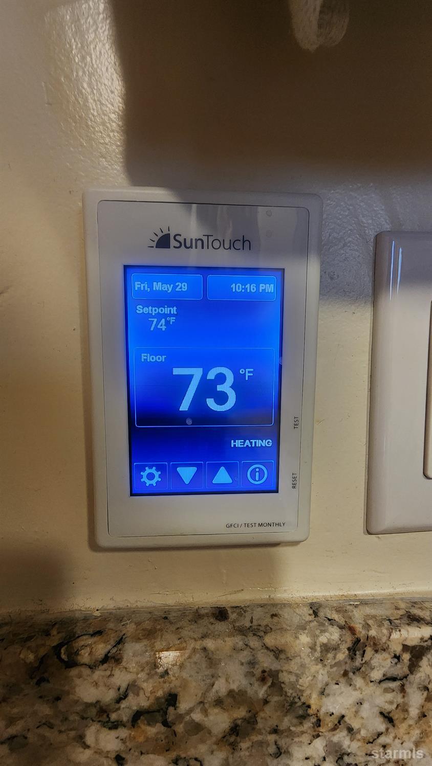 2282 Blitzen Road South Lake Tahoe, CA 96150 - Photo 19 of 40 Unit B - Upstairs Bathroom Heated Floor Thermostat