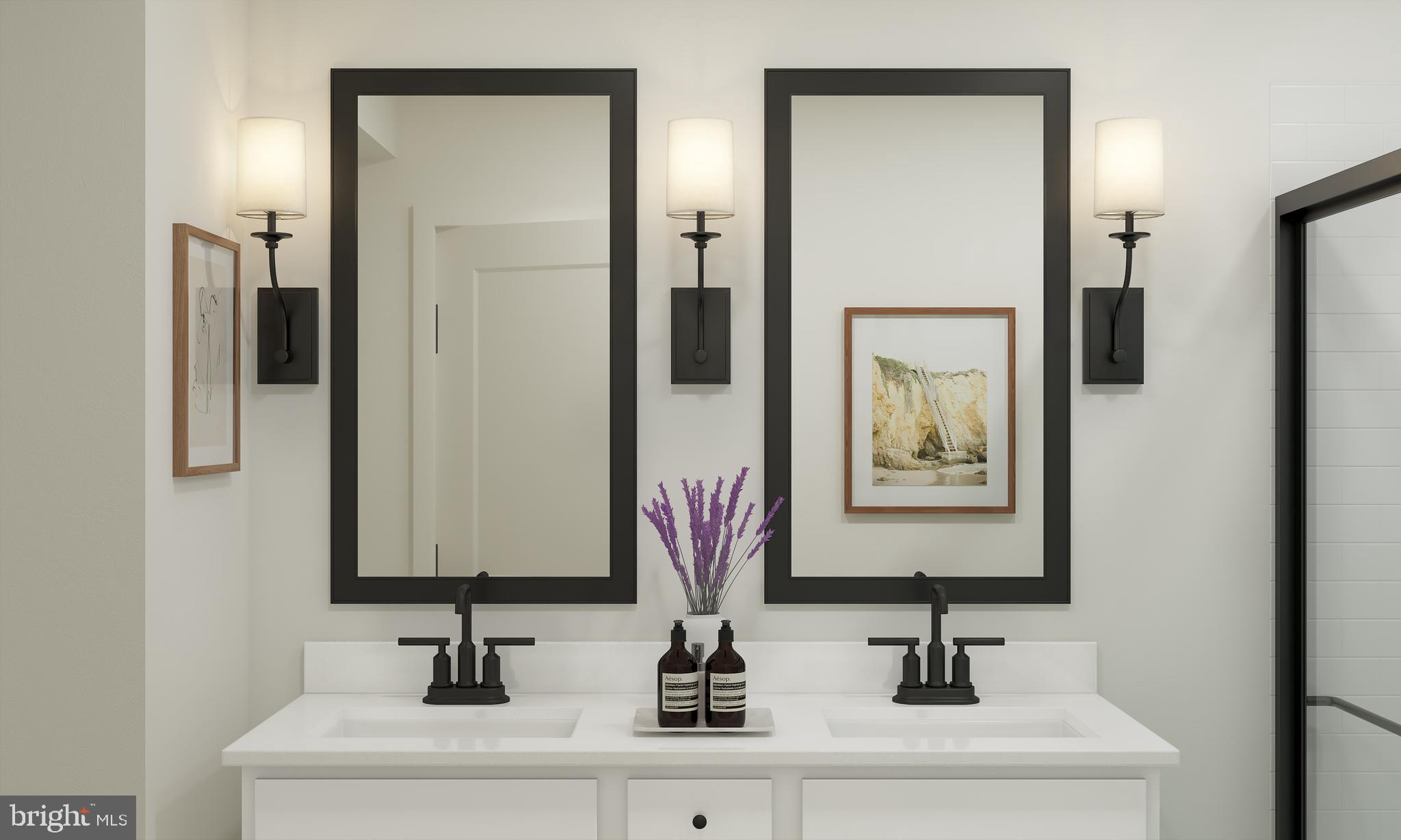 35121 Wilderness Shores Way Locust Grove, VA 22508 - Photo 12 of 53 a bathroom with double vanity sinks and a mirror