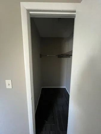 a close view of walk in closet