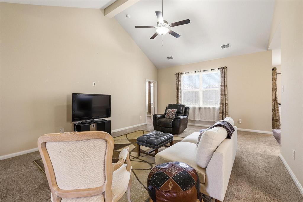 3005 Parker Road Anna, TX 75409 - Photo 4 of 33 Living area featuring light carpet and ceiling fan