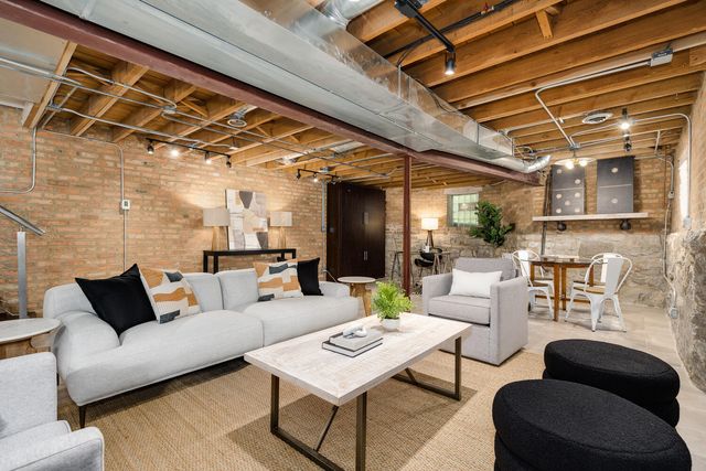 a outdoor living space with furniture