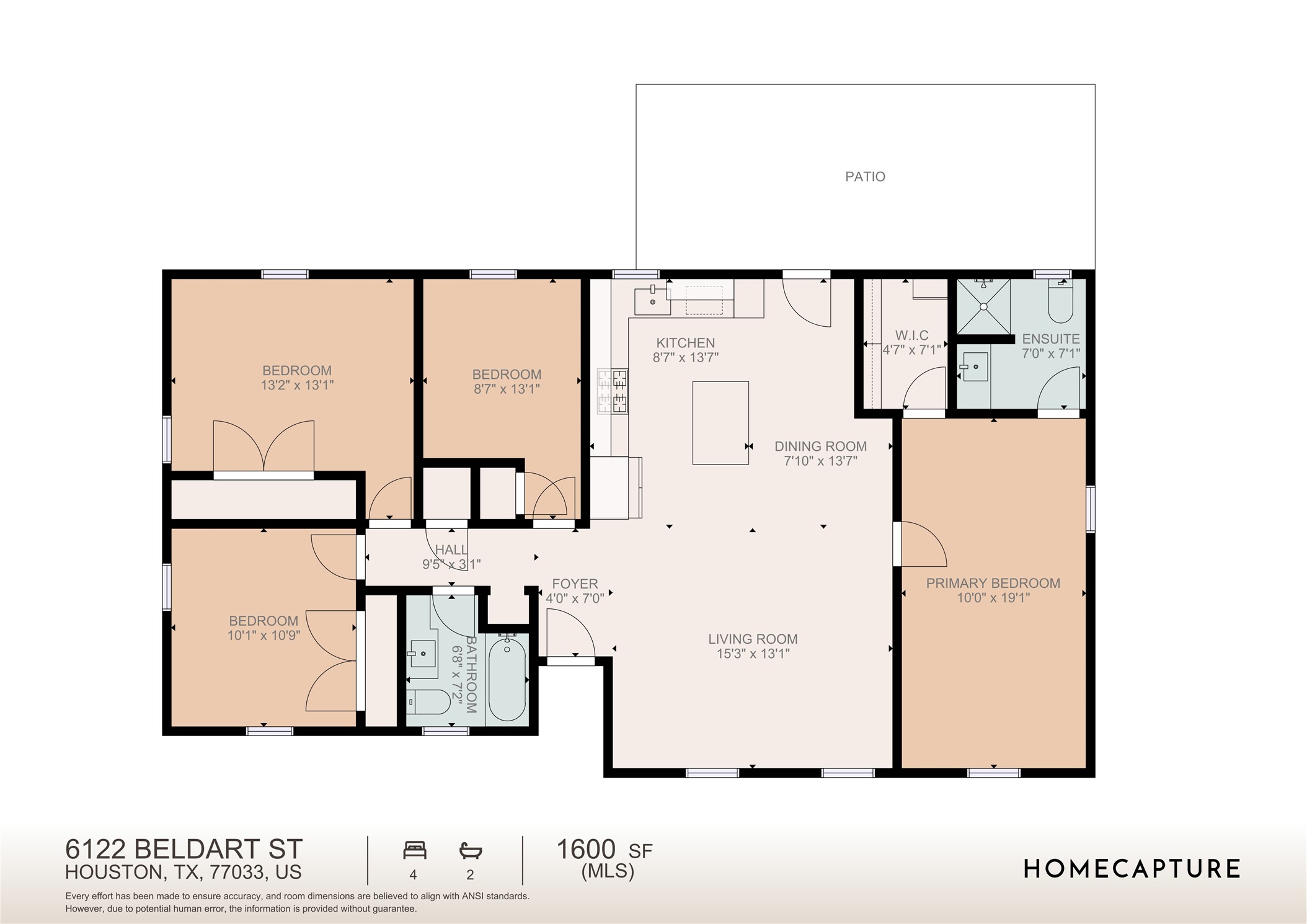 6122 Beldart Street Houston, TX 77033 - Photo 24 of 24 a picture of floor plan