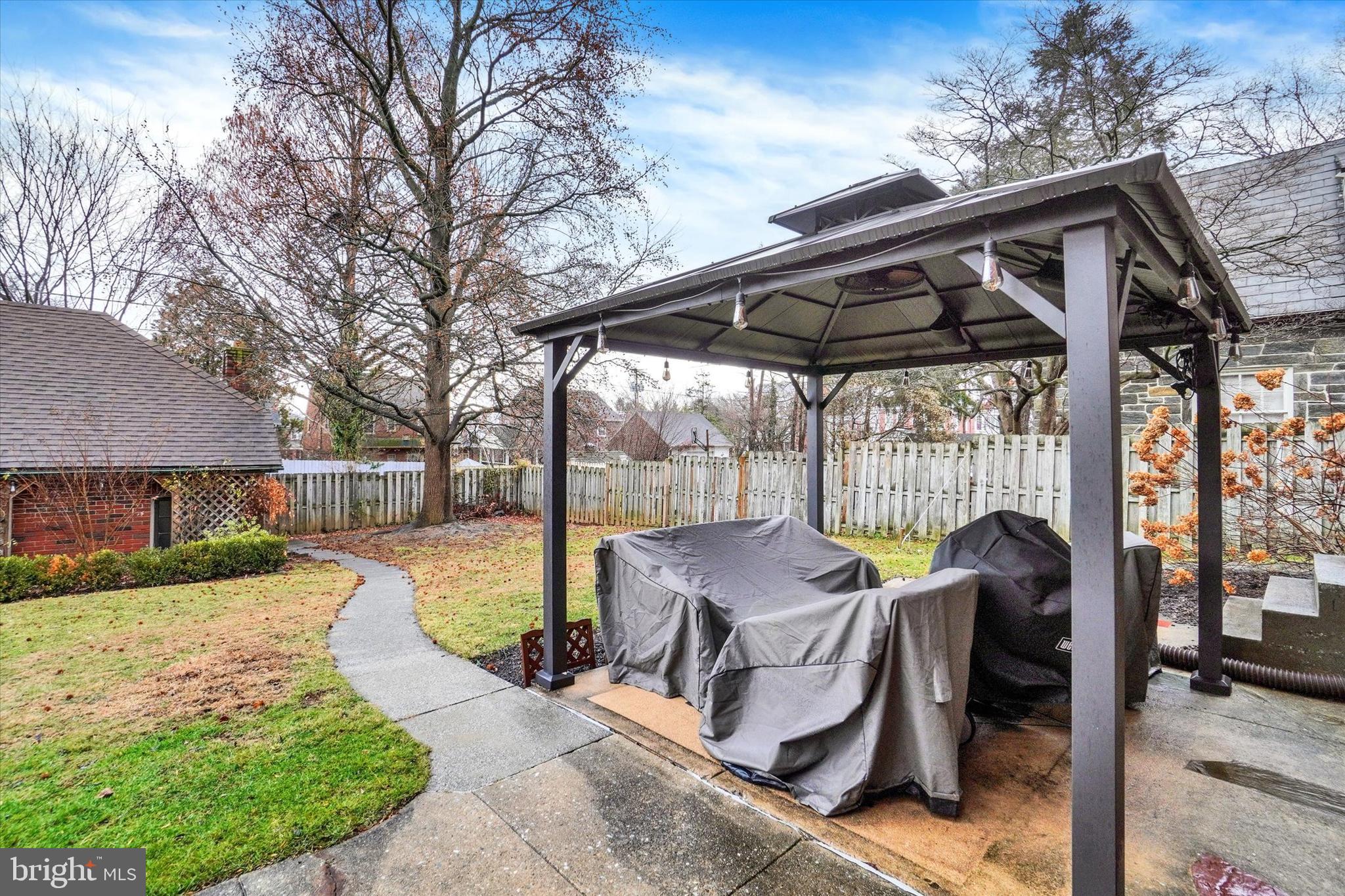 185 Peyton Road York, PA 17403 - Photo 34 of 38 a view of a patio with a table chairs and a yard