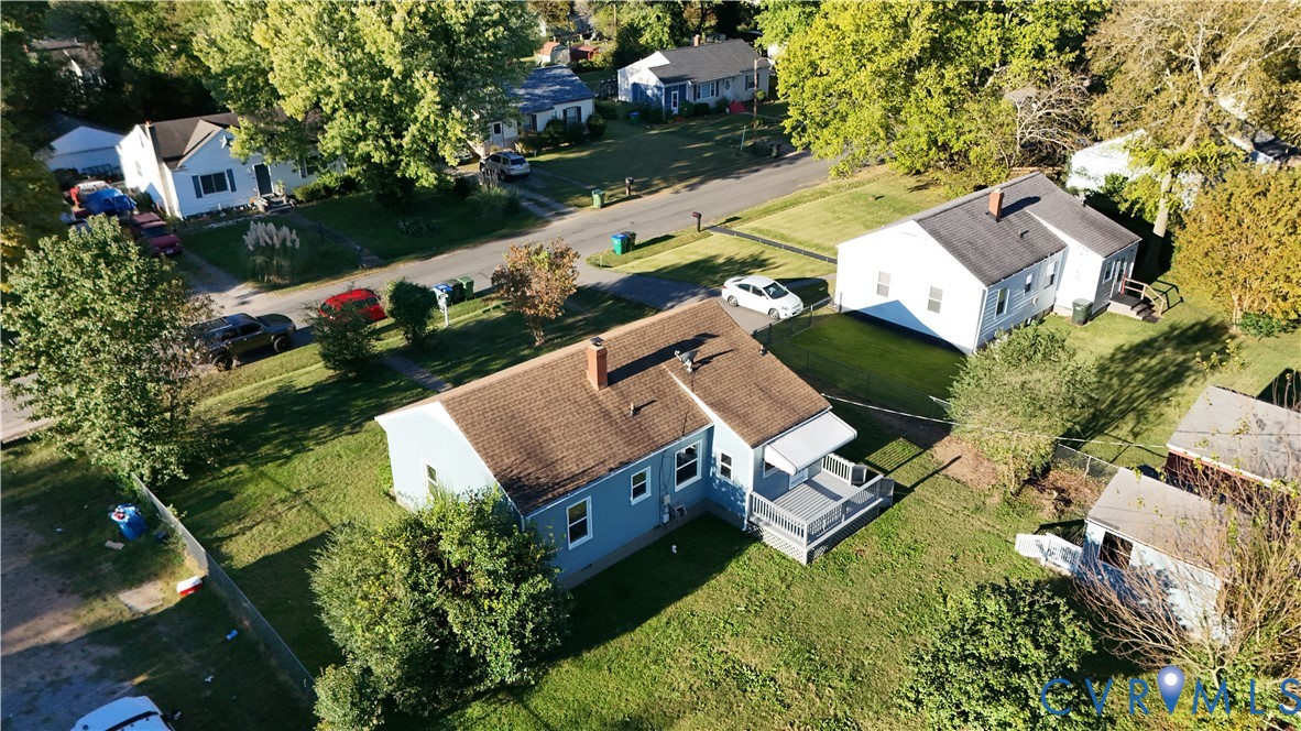 4216 Sheffield Road Richmond, VA 23224 - Photo 3 of 23 an aerial view of a house with a garden and swimming pool