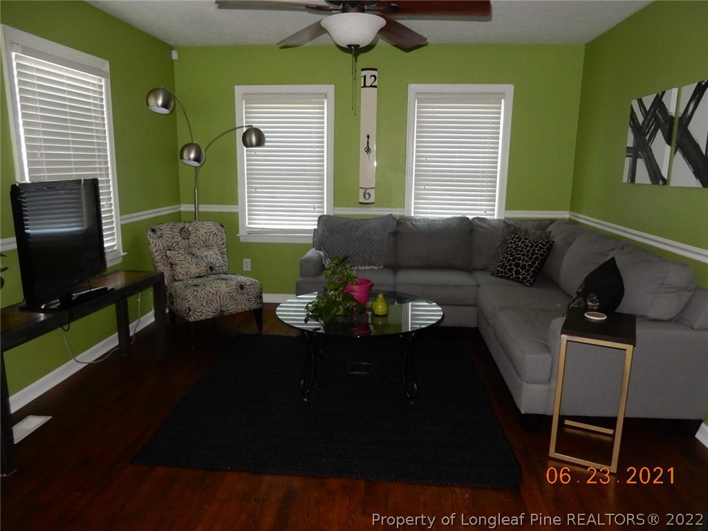 1001 Anarine Road Fayetteville, NC 28303 - Photo 6 of 24 a living room with furniture and a flat screen tv