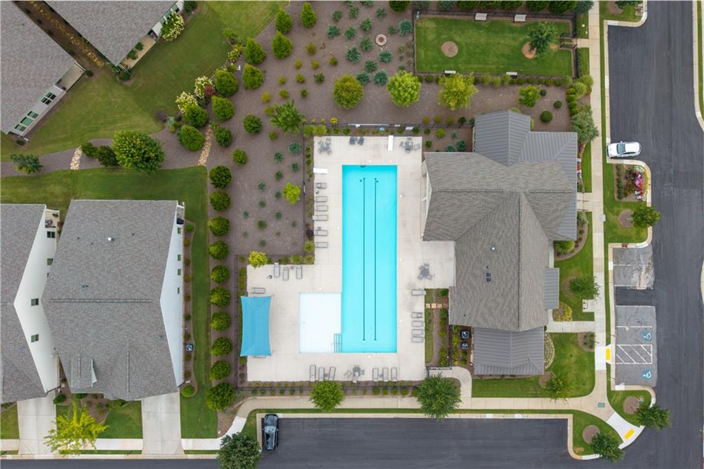 3321 Orwell Way, Unit 3301 Cumming, GA 30041 - Photo 42 of 43 aerial view of a house with a yard and large tree