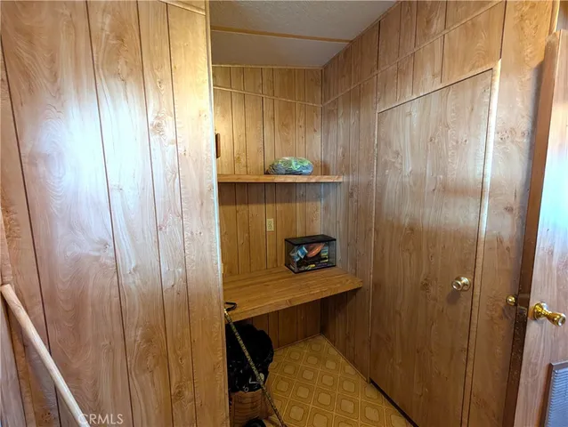 a bathroom with a sink and a shower curtain