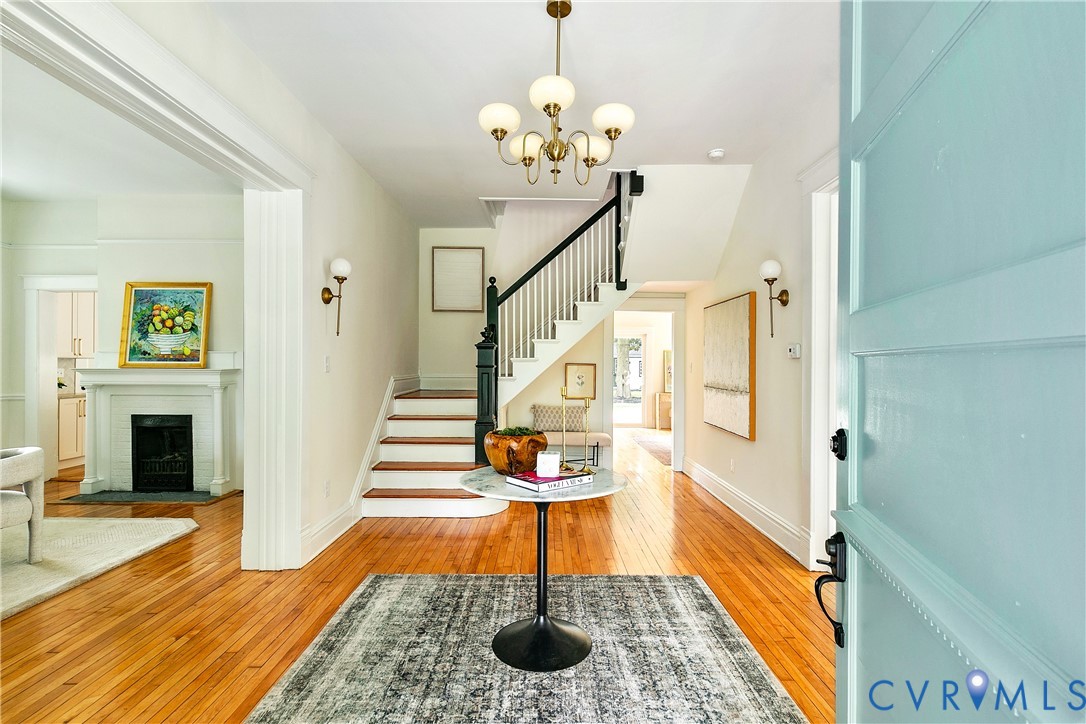 2402 Riverside Drive Richmond, VA 23225 - Photo 8 of 50 a view of entryway and hall with wooden floor