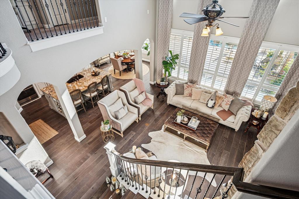 2880 Redfern Drive Trophy Club, TX 76262 - Photo 12 of 40 a view of a livingroom with furniture and a floor to ceiling window