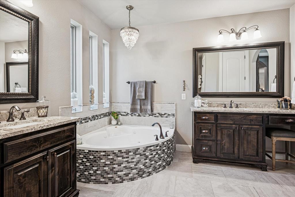 2880 Redfern Drive Trophy Club, TX 76262 - Photo 19 of 40 a spacious bathroom with a sink double vanity and a mirror