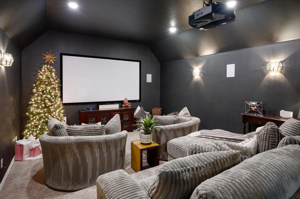 2880 Redfern Drive Trophy Club, TX 76262 - Photo 23 of 40 a living room with furniture and a projector