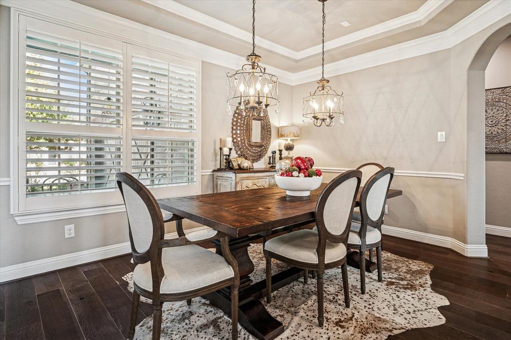 2880 Redfern Drive Trophy Club, TX 76262 - Photo 5 of 40 a view of a dining room with furniture window and wooden floor