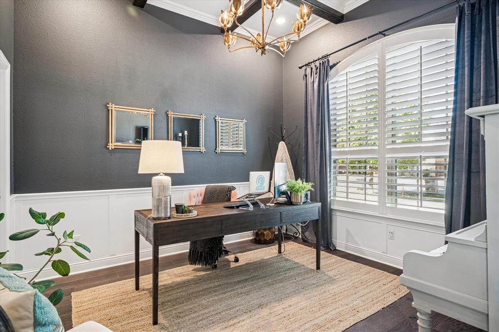 2880 Redfern Drive Trophy Club, TX 76262 - Photo 7 of 40 a workspace with furniture window and wooden floor