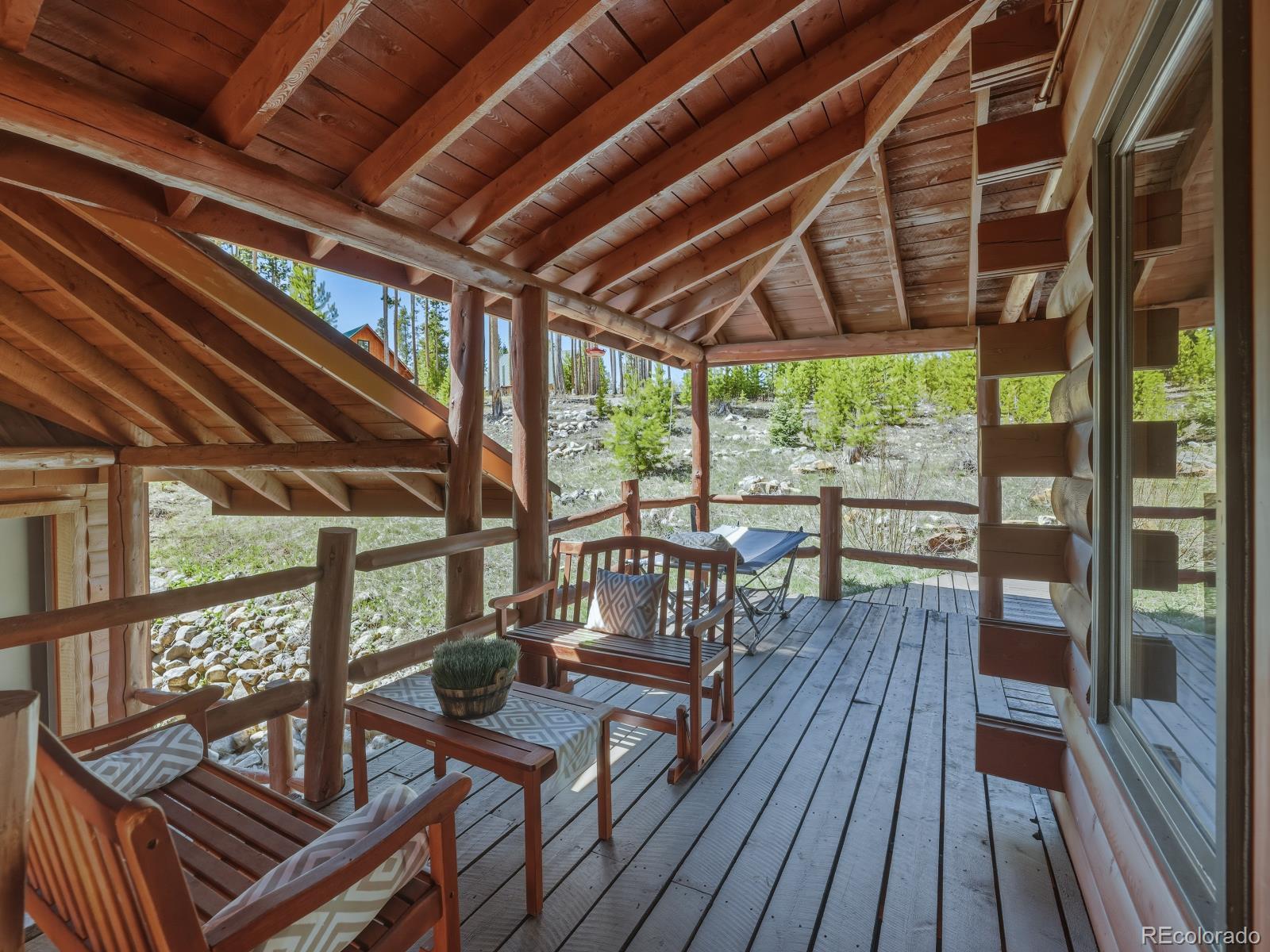 341 Anderson Road Walden, CO 80480 - Photo 39 of 50 a view of a patio with wooden floor