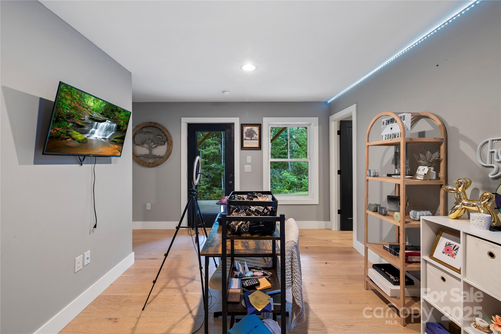 185 Ben Nevis Road Brevard, NC 28712 - Photo 20 of 42 a living room with furniture and a flat screen tv