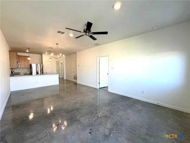 an empty room with a window