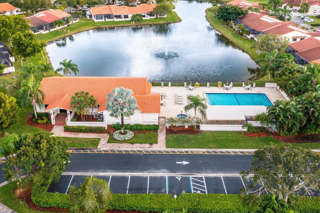 8541 Nadmar Avenue Boca Raton, FL 33434 - Photo 38 of 39 an aerial view of a house with a yard and lake view
