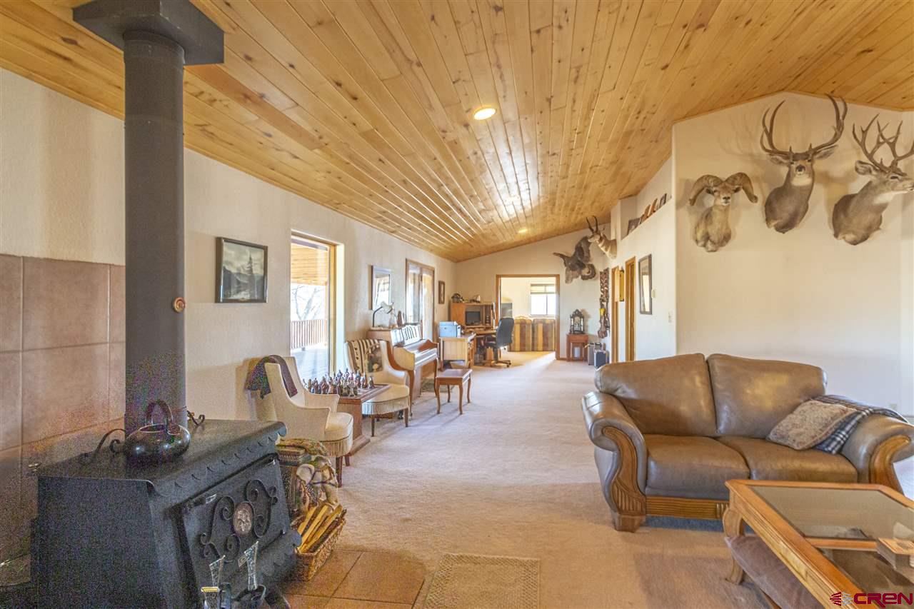 959 1200th Road Delta, CO 81416 - Photo 16 of 34 a living room with furniture a chandelier and a dining table