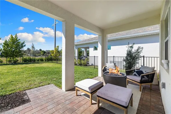 a outdoor view with a sitting space