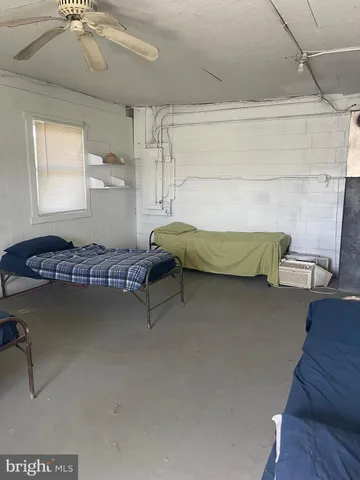 a living room with a table