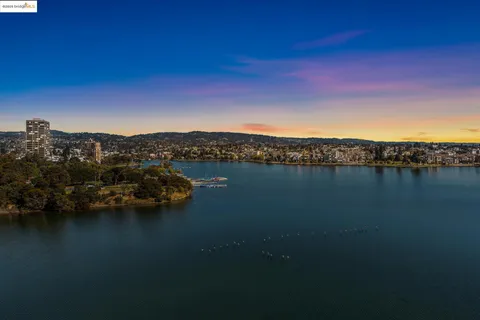 a view of lake with mountain
