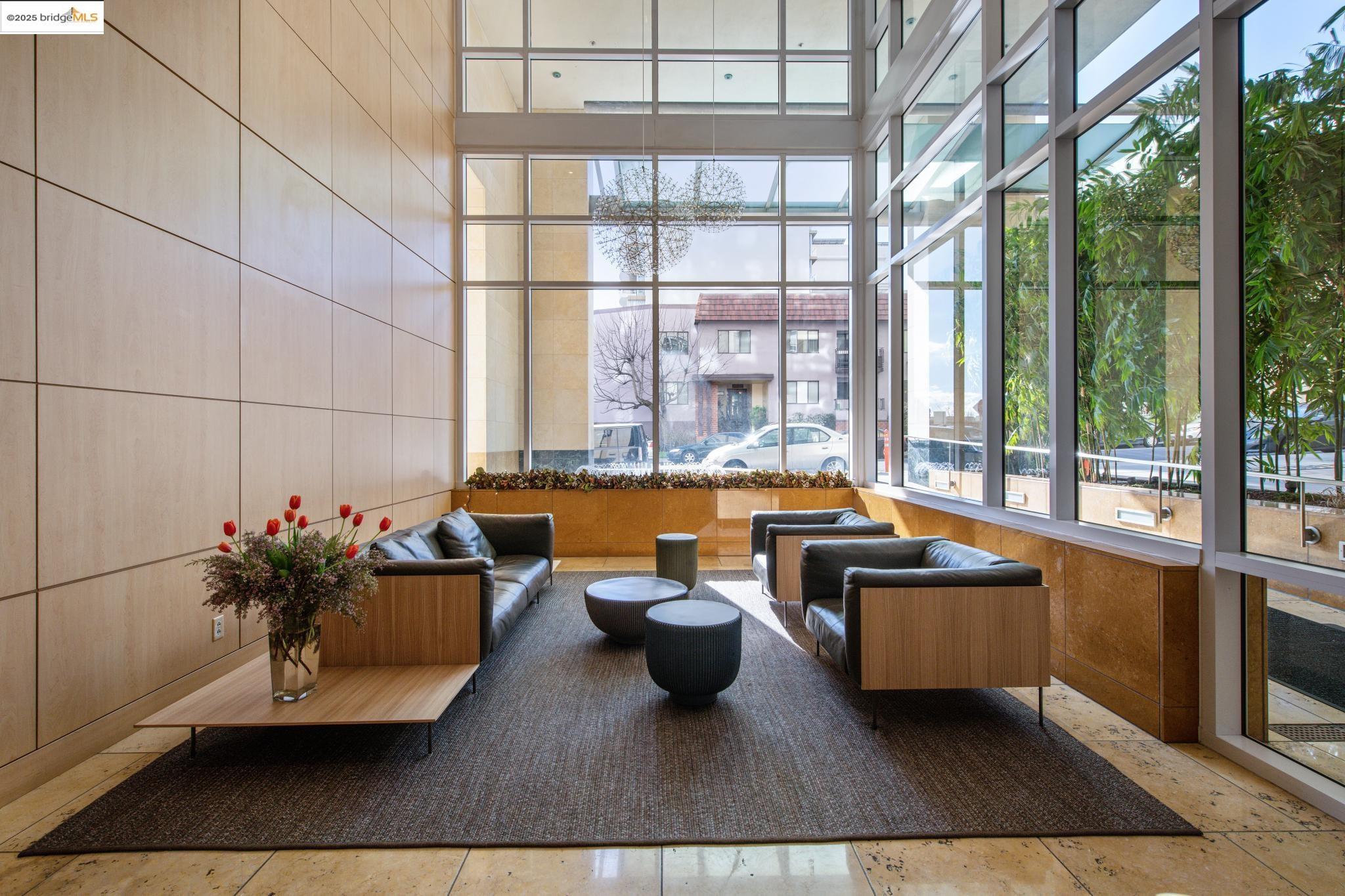 1 Lakeside Drive, Unit 1010 Oakland, CA 94612 - Photo 45 of 47 Community lobby with a towering ceiling