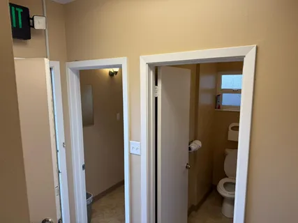 a bathroom with a toilet