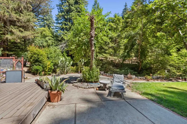 a view of outdoor space and deck