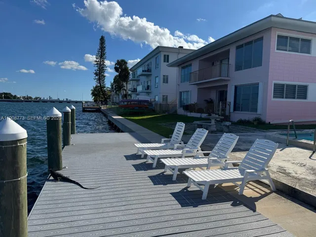 a view of a patio on the roof deck
