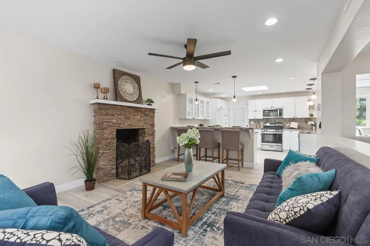 2922 Olive View Road Alpine, CA 91901 - Photo 8 of 34 a living room with furniture and a fireplace