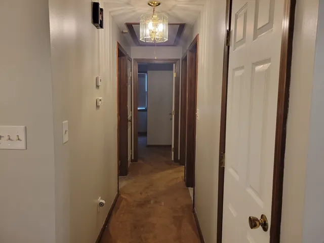 a view of a hallway with a hallway