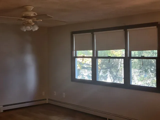 an empty room with a window