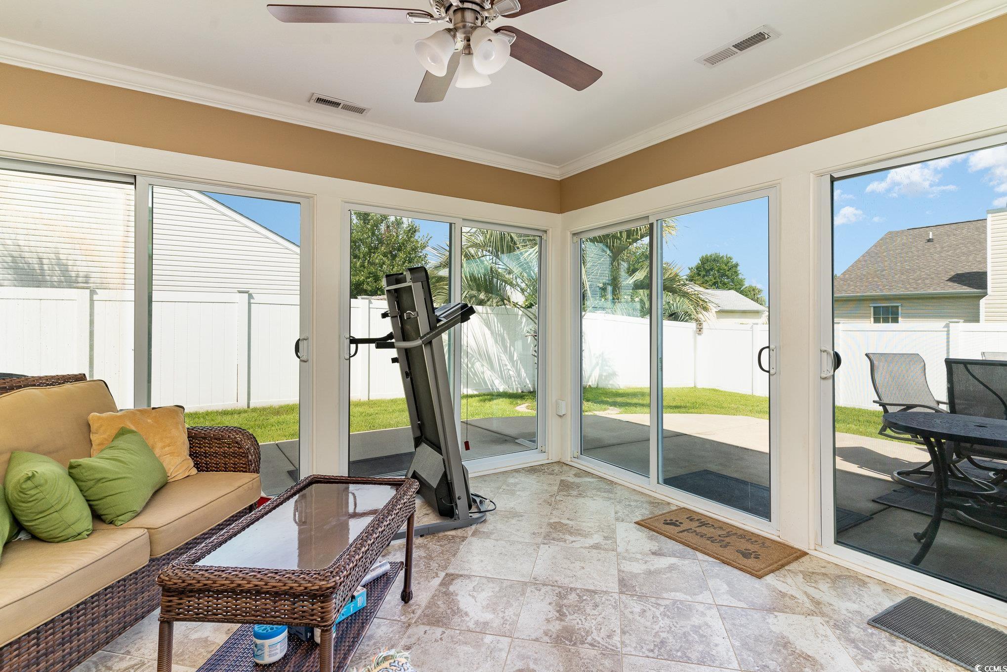 625 Seth Lane Longs, SC 29568 - Photo 24 of 34 Sunroom / solarium with ceiling fan and a wealth o
