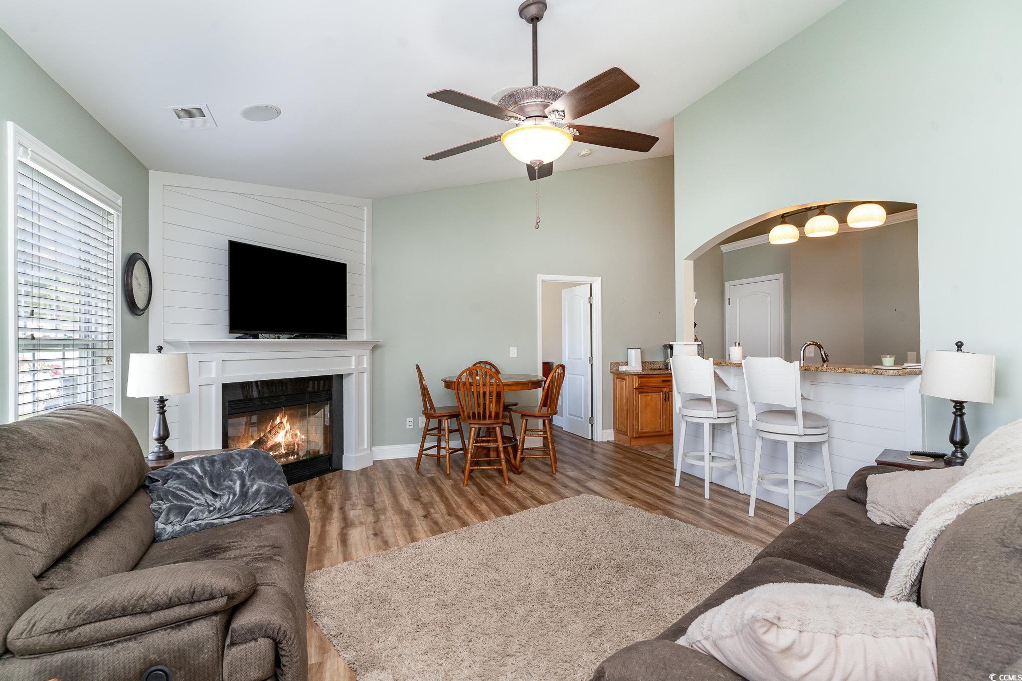 625 Seth Lane Longs, SC 29568 - Photo 5 of 34 Living room with hardwood / wood-style flooring, v