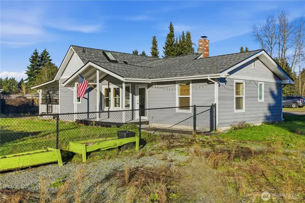 a house view with a garden space