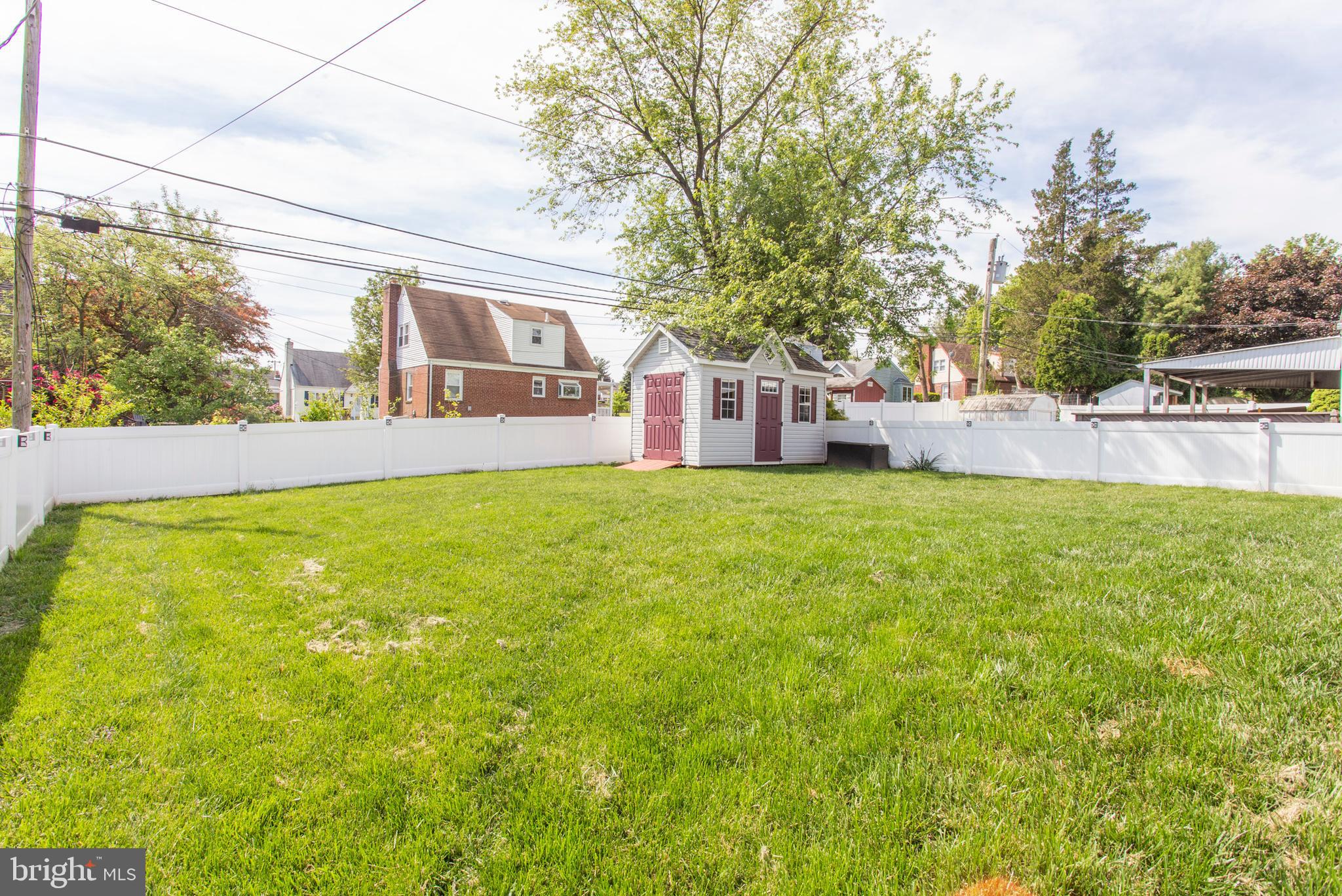 215 Rolling Road Broomall, PA 19008 - Photo 35 of 36 Large fully fenced back yard with new shed