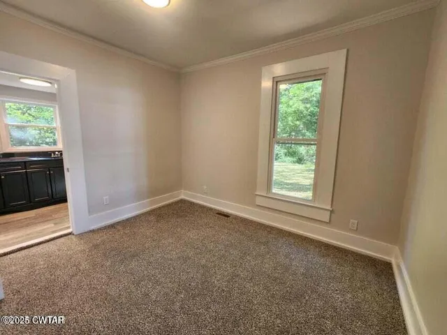 an empty room with a window