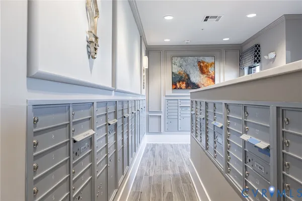 a utility room with cabinets