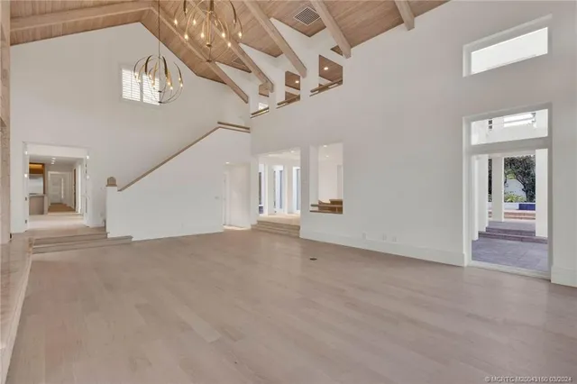 a view of empty room with windows